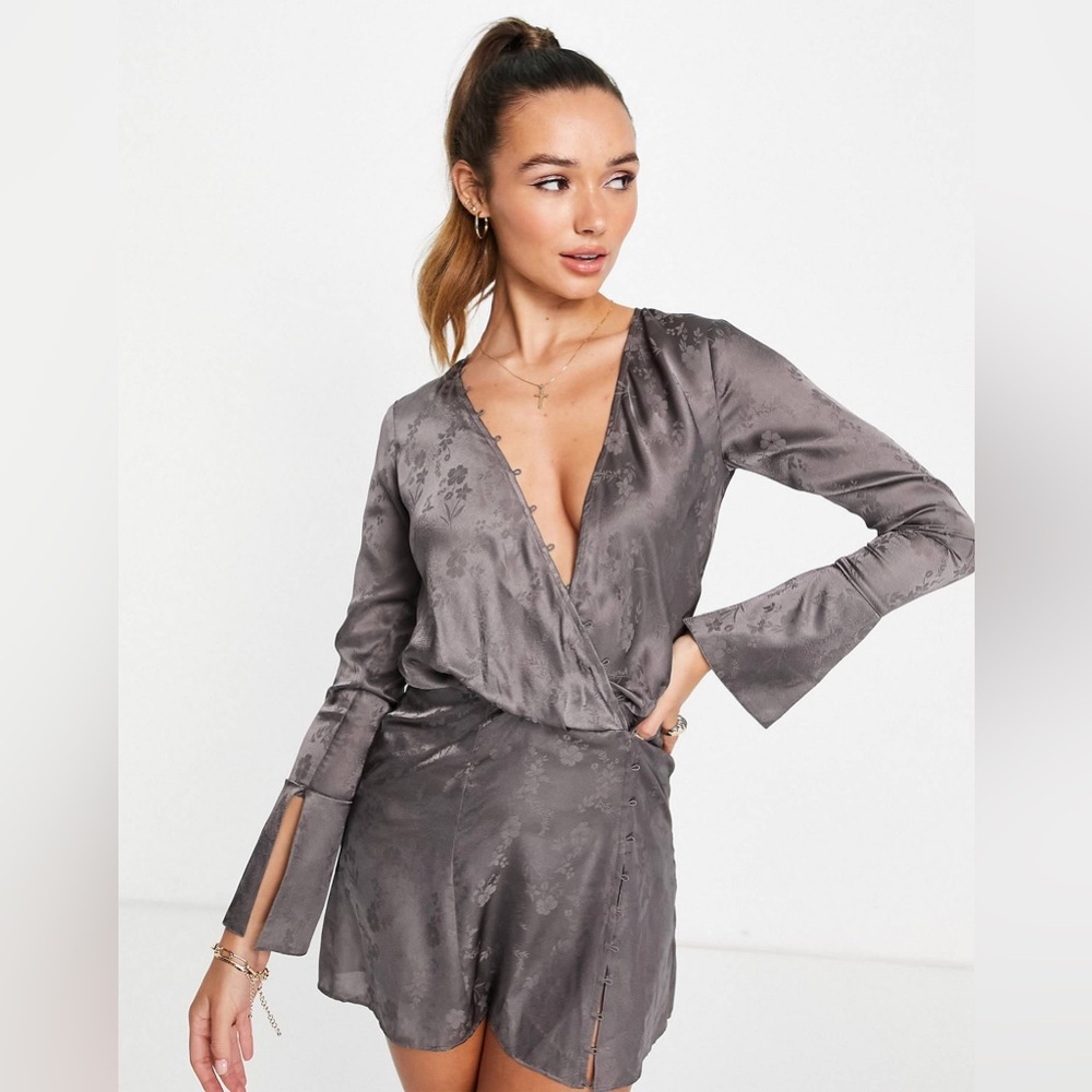 Drape Mini Dress Floral
